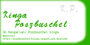 kinga poszbuschel business card